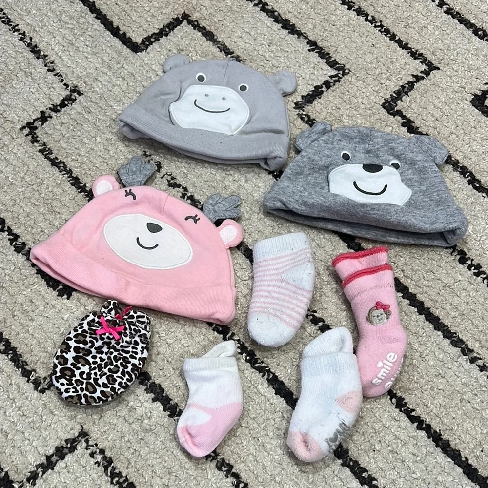 Baby hats and socks